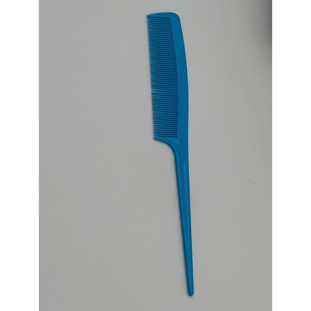 Vintage Goody Blue Rat Tail Comb Fine Tooth Hair‎ Styling Tool Made in USA